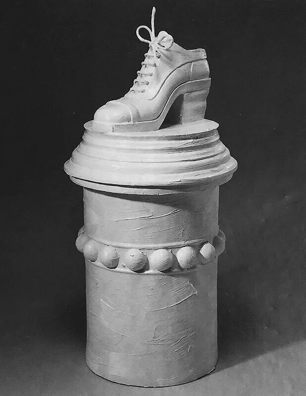 WHITE SHOE, 1993 
Fiberglass, 54″H x 25″D