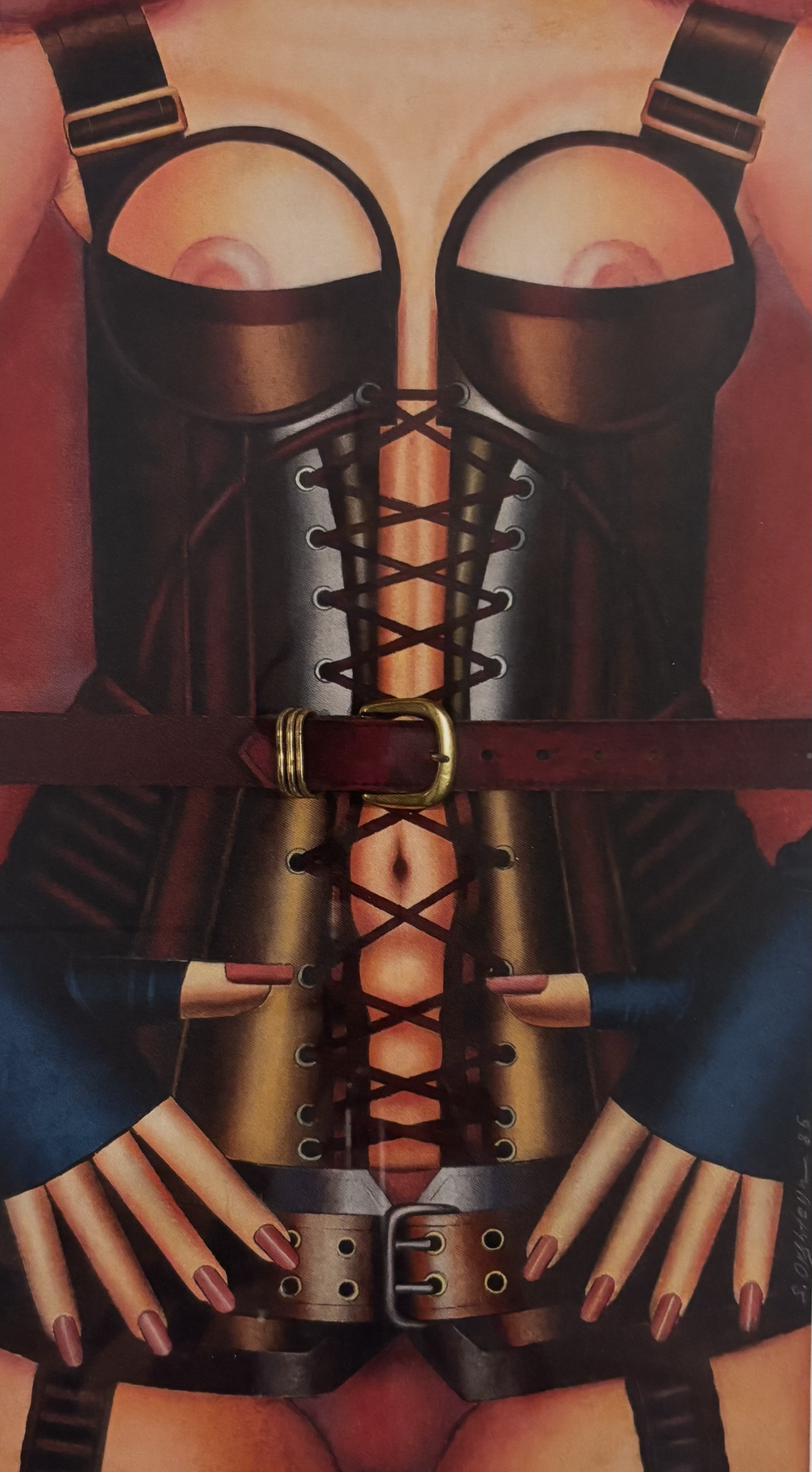 CORSET, 1984 Pastel on paper  24 x 14 in. (61 x 35.6 cm)