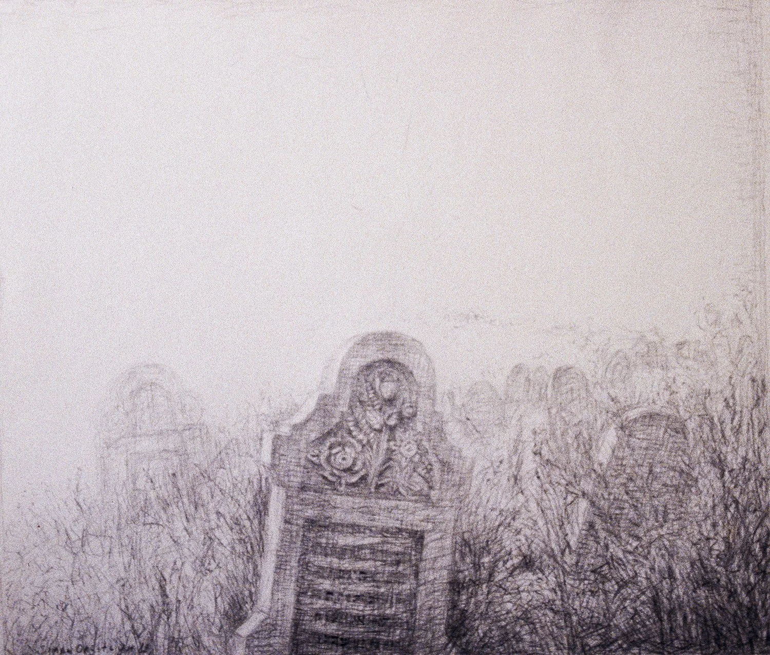 DON'T FORGET THERE ARE RELATIVES  MEMORY #1, 1980 
Pencil on paper, 27 “x 23” Provenance: Black & White Gallery / Project Space, Volta NYC, 2024 
Forum Gallery, NY, 1994 
National Jewish Museum, Washington, DC, 1992 
