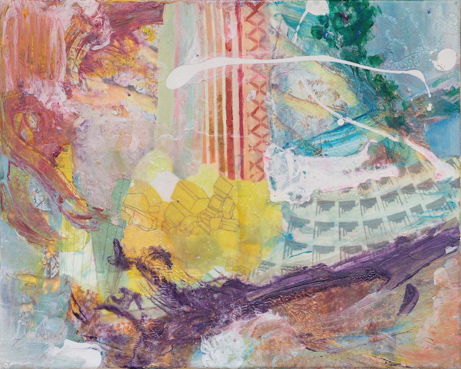 ***PASTORAL SERIES #3   Collage and mixed media on canvas | 16 1/2"x 20 1/2", 2018/2019  Estate