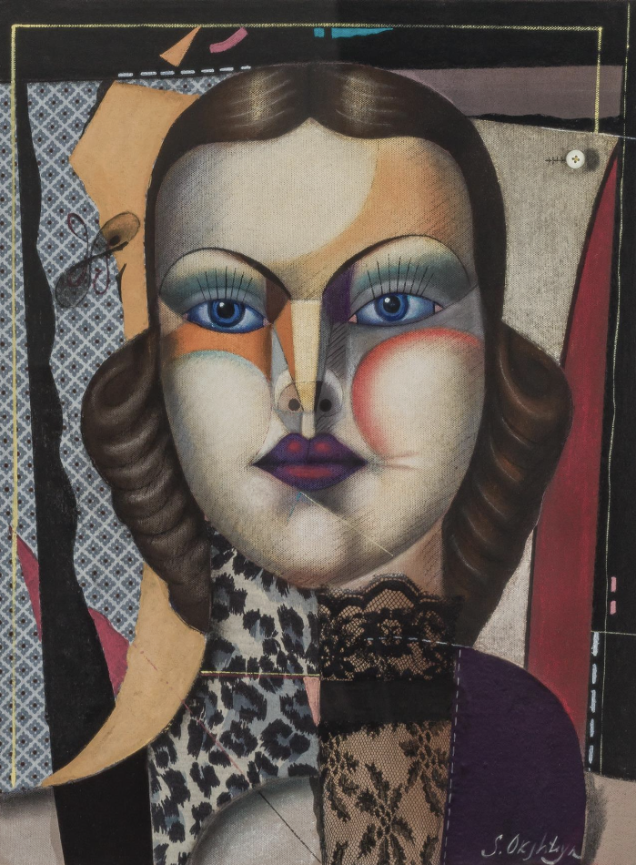 WALLFLOWERS SERIES / PORTRAIT OF S, 1987 Collage on canvas 24 x 18 in. (61 x 45.7 cm)