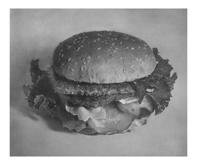 BURGER, 2000 
Graphite, pencil on paper, 20″x  25″ Provenance: Black & White Gallery / Project Space, 2025