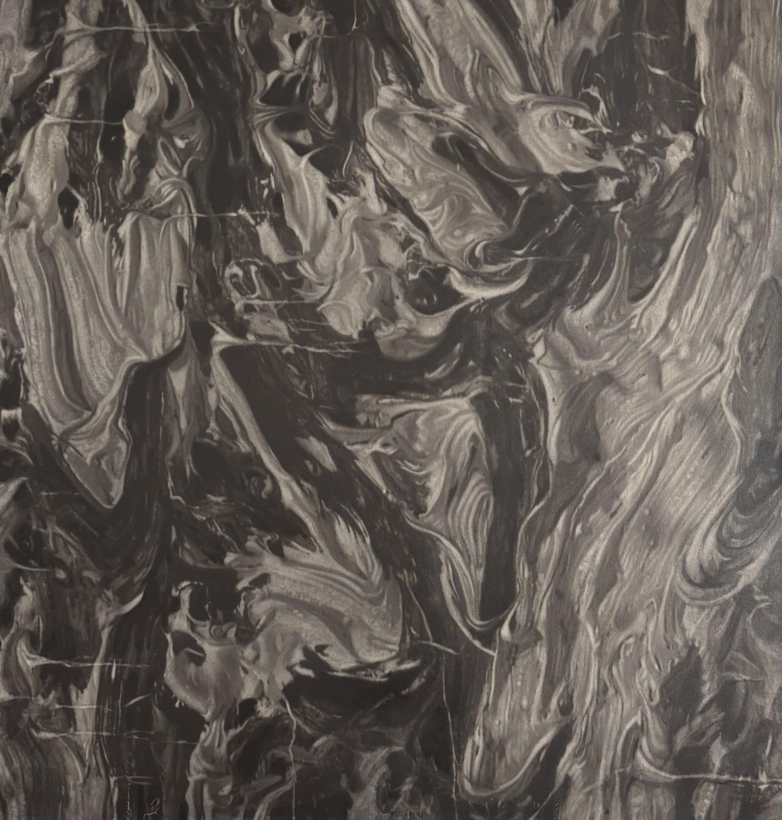 BRUSHSTROKES #3, 2003 
Graphite on canvas, 44” x 42” Provenance:  Norah Haime Gallery, 2003 