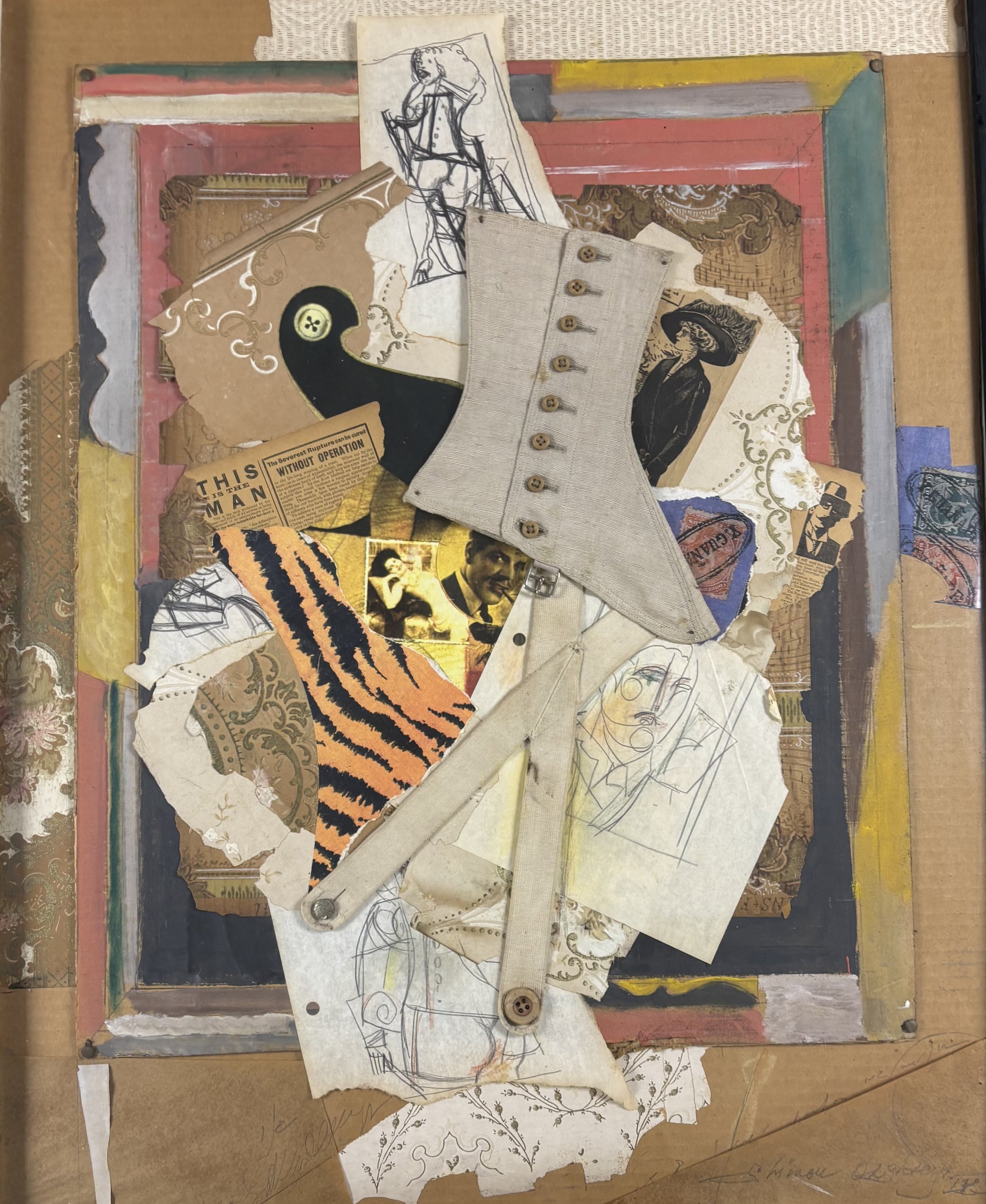 THIS IS THE MAN, 1989 
Collage, 32″ x 24″
