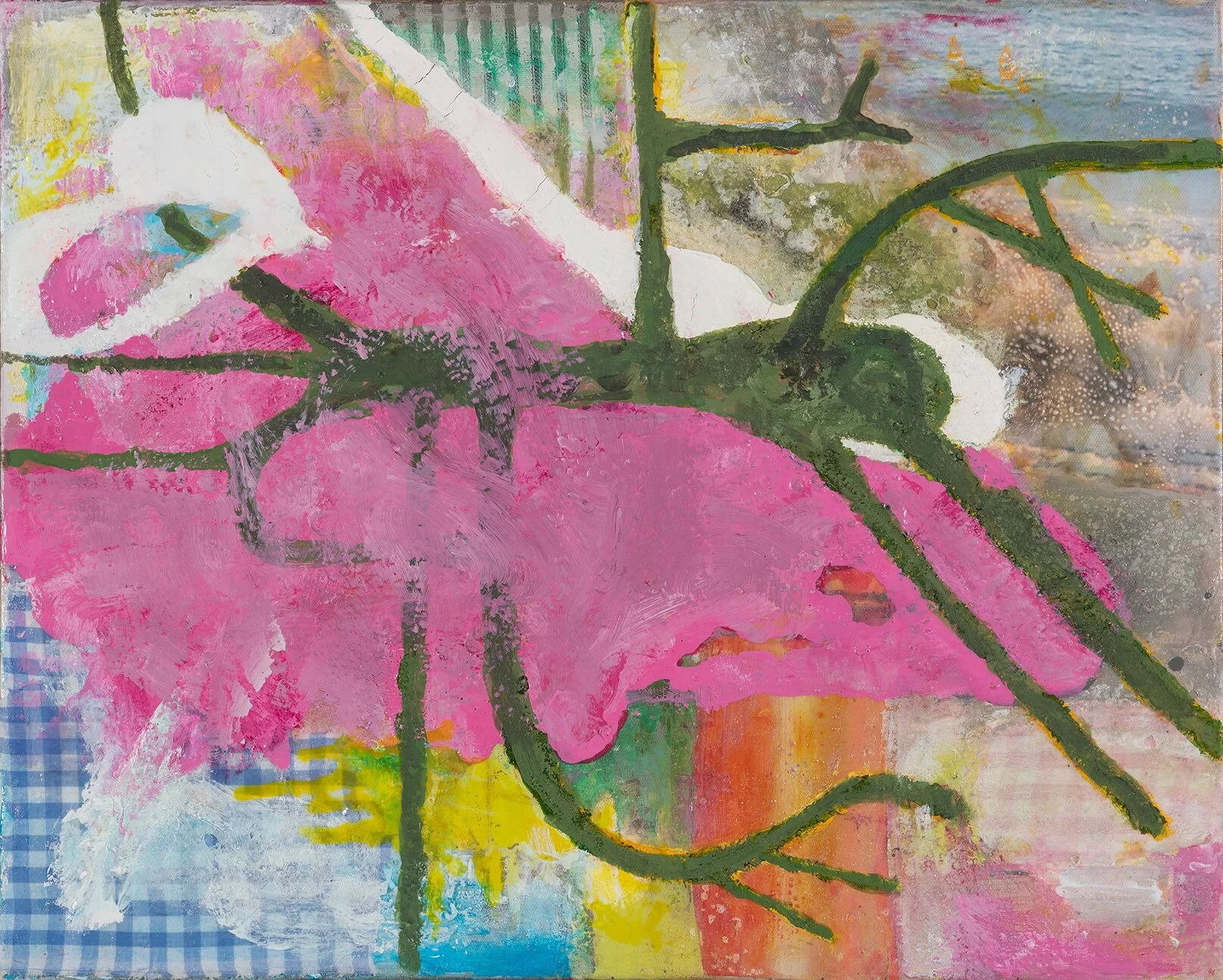 PASTORAL #2, 2019-2018 
Mixed media on canvas, 16.5"x 20.5" 