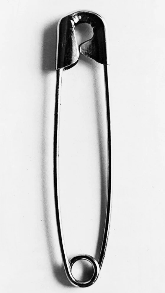 SAFTY PIN, 2006 
Graphite on canvas, 28″x 22″