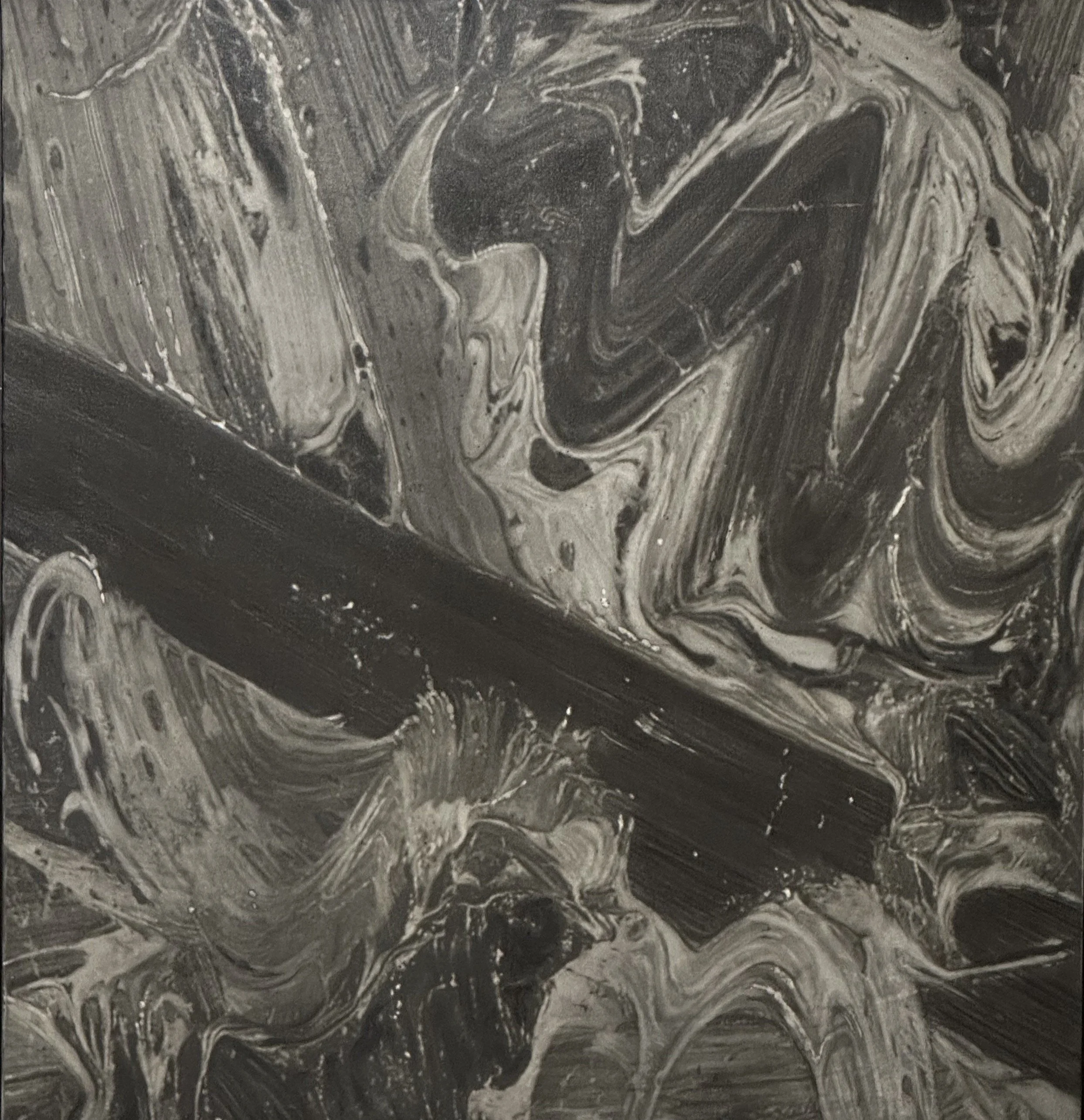 BRUSHSTROKES #4, 2003 
Graphite on canvas, 44” x 42” Provenance: Black & White Gallery / Project Space, 2025  Norah Haime Gallery, 2003 