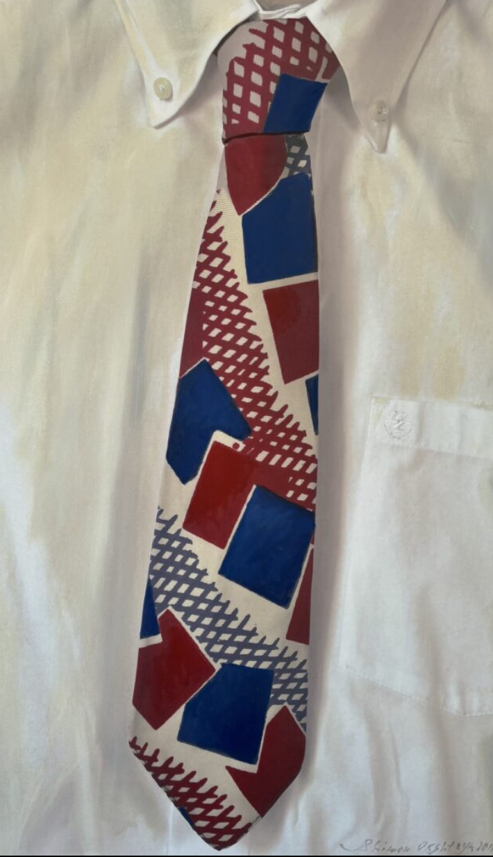  BLUE & RED TIE, 2011 
Acrylic on canvas  38″x 20"
