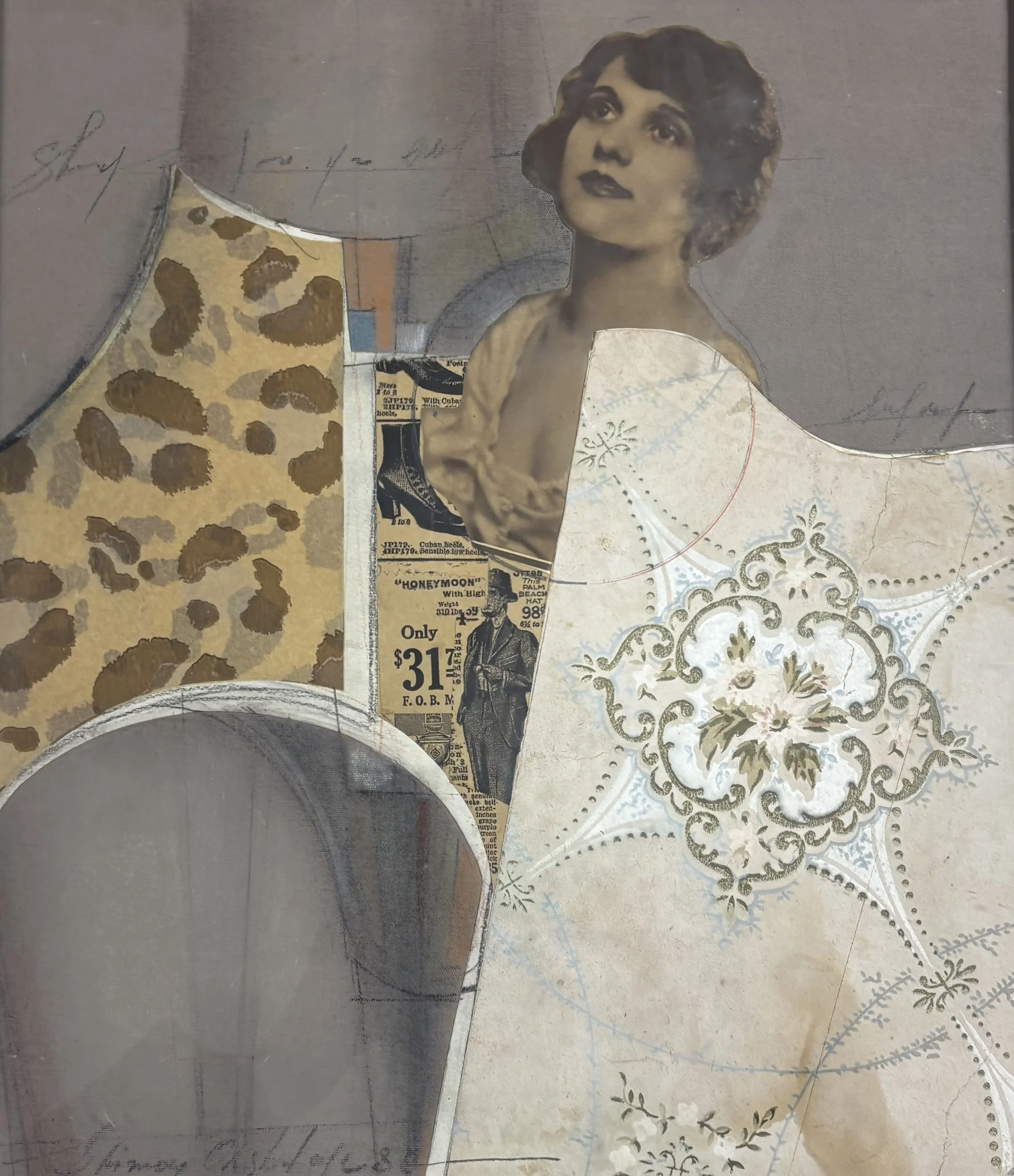 ONLY $31 Collage on paper  16.5”x 14.5”, 1989 Estate