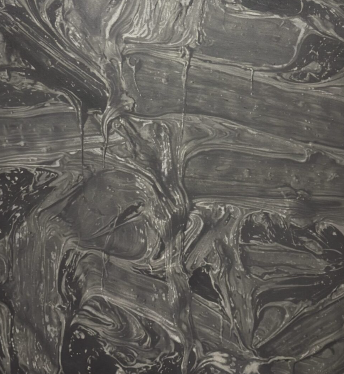 BRUSHSTROKES #2, 2003 
Graphite on canvas, 44” x 42” Provenance: Black & White Gallery / Project Space, 2025  Norah Haime Gallery, 2003 