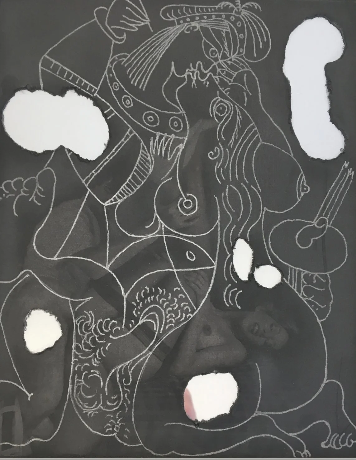 INTERPRETATION OF PABLO PICASSO EROTIC ETCHINGS, 2017 
Etching #3, Mixed media, 10" x 8" 

Provenance:  Janet Lehr Gallery, Easthampton, NY, 2018