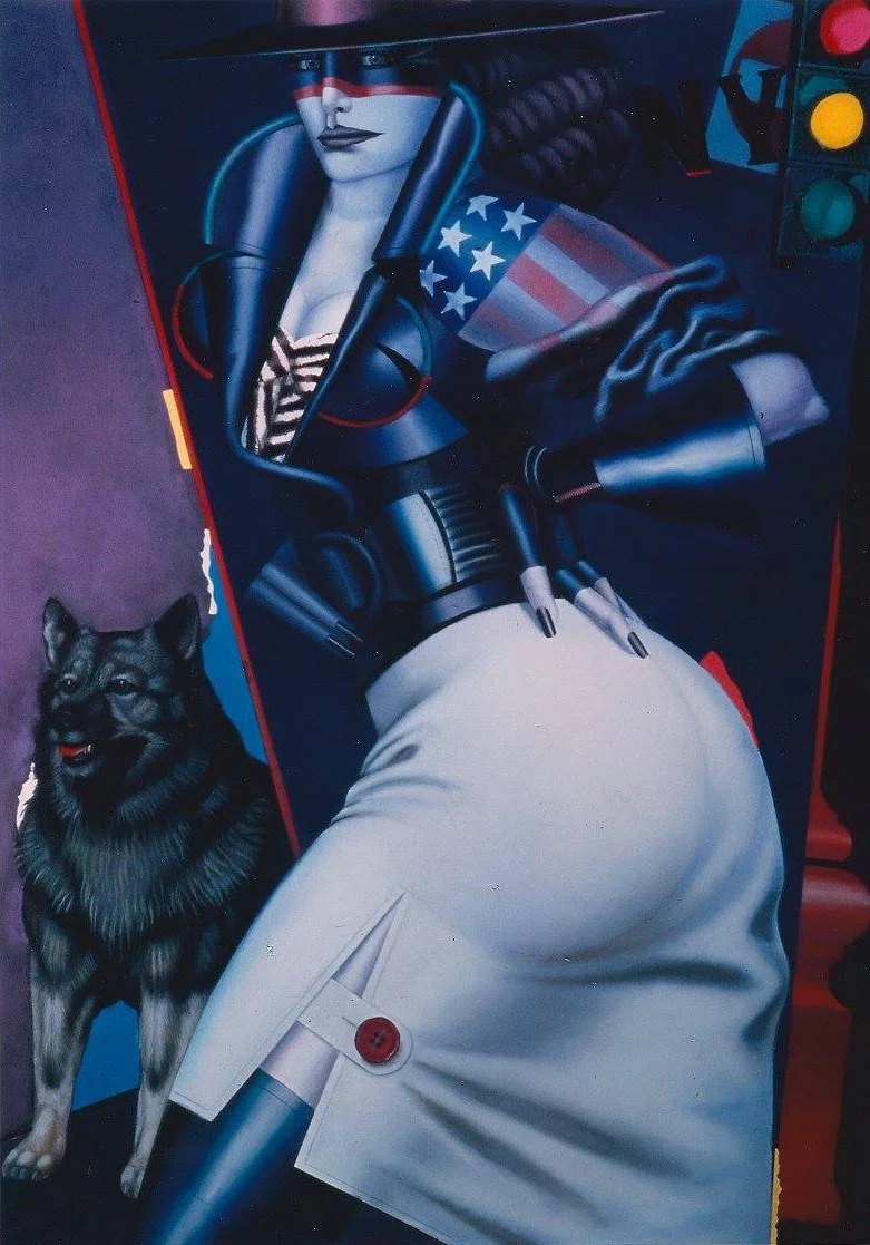 NEW YORK LADY, 1991 Pastel, collage on paper  52 x 72 in. (132 x 183 cm)