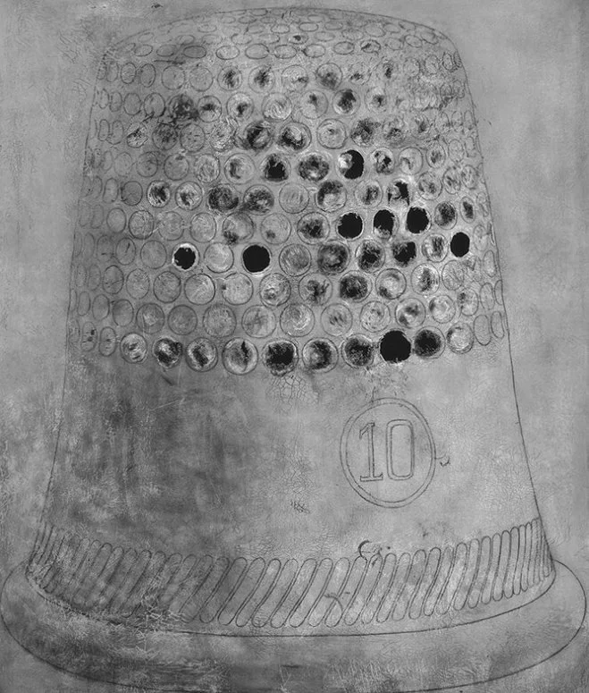 THIMBLE, 2000 
Graphite, pencil on canvas, 65” x  55” 