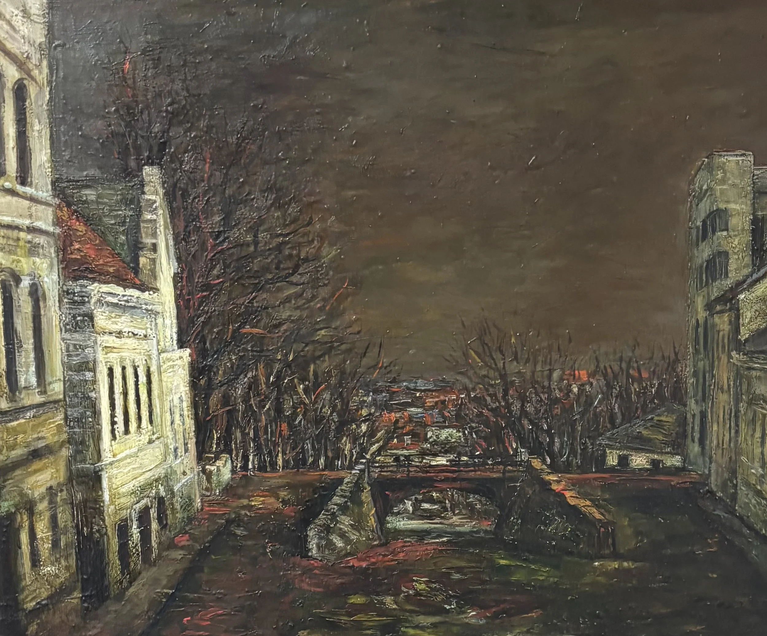 OLD CITY QUARTERS (TURKISH BRIDGE), 1978 Oil on canvas, 19″x 23″ 