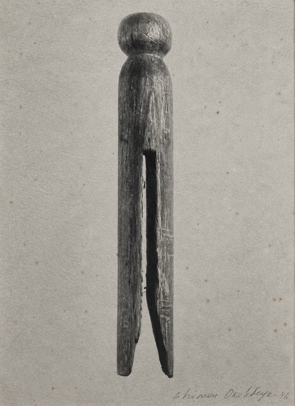 CLOTHESPIN, 1996 
Graphite & pencil on paper  11″x 8″