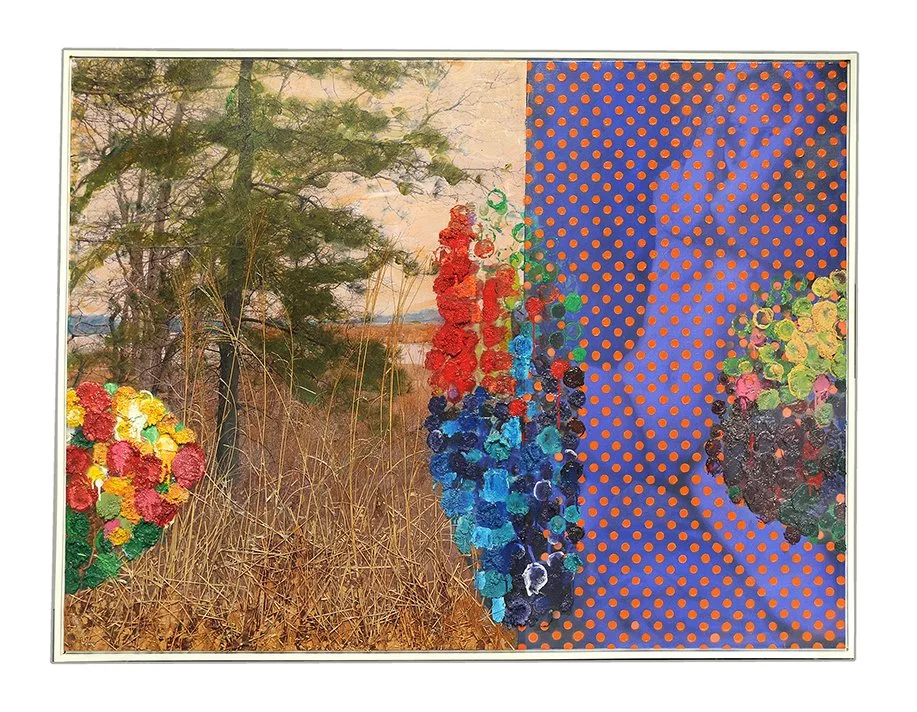 HAMPTONS LANDSCAPE, 2018 
Oil & mixed media on canvas mounted on plywood, 52”x 70”  

Provenance:  Janet Lehr Gallery, Easthampton, NY, 2018