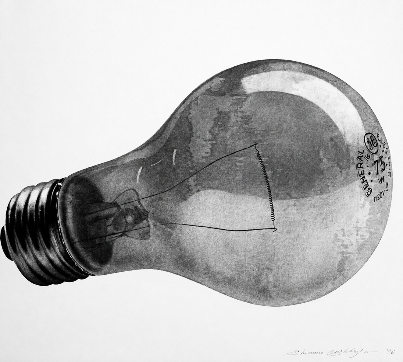 BULB, 1996 Graphite on canvas 30 x 32 in. (76.2 x 81.3 cm)