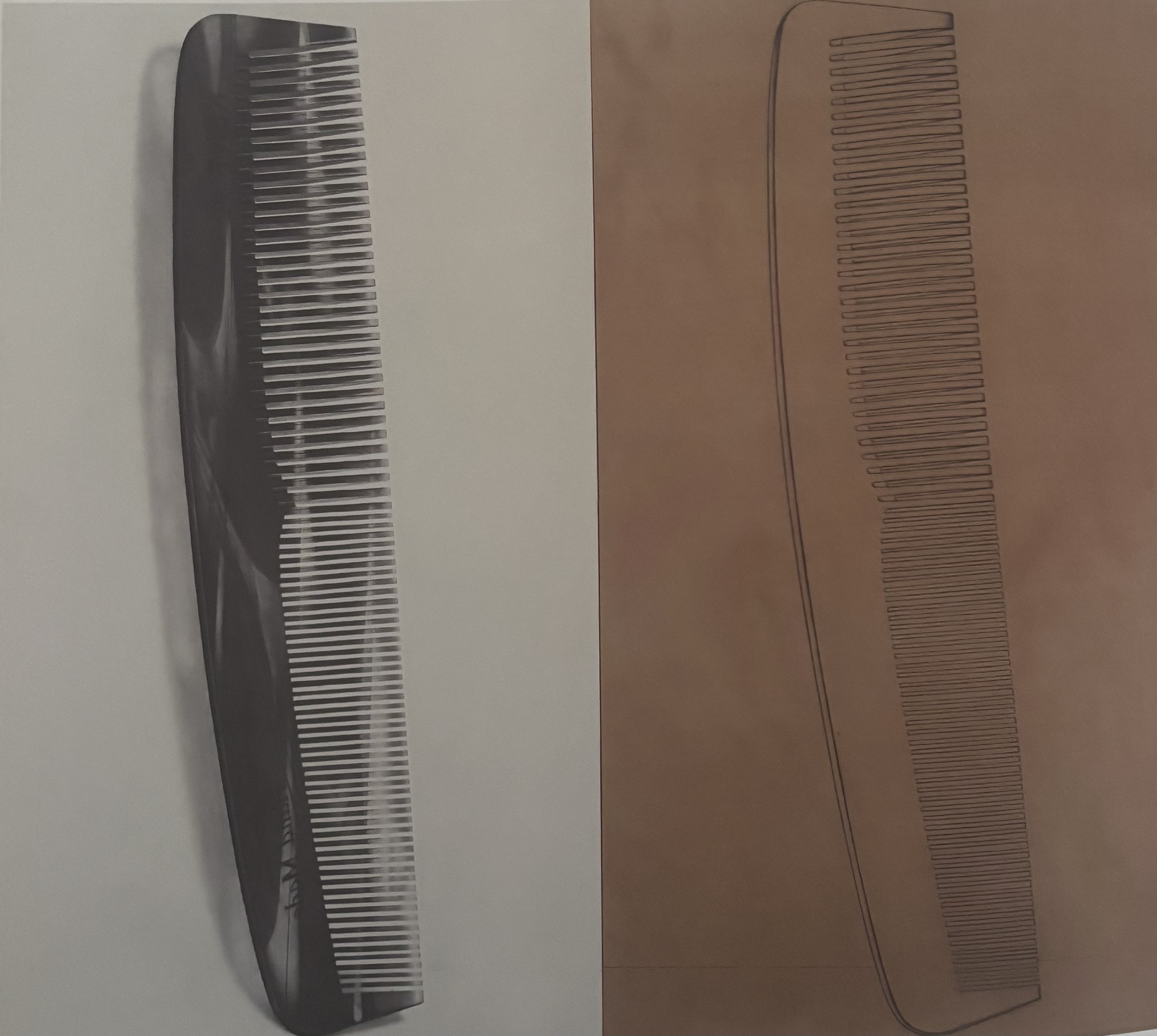 TWO COMBS, 1994 Graphite, pencil on canvas  84 x 74 in. (213.4 x 188 cm)