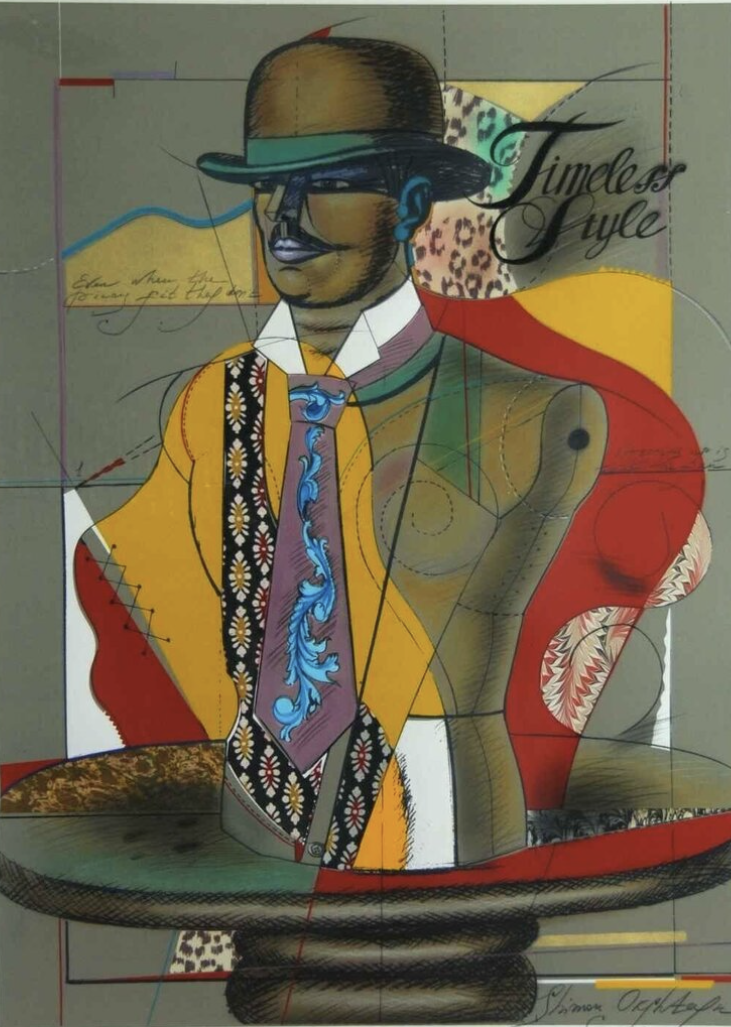 TIMELESS STYLE, 1987 Collage on paper 44 x 29 in. (111.8 x 73.7 cm)