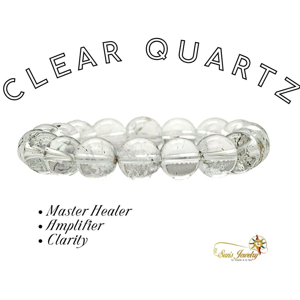 Clear Crystal Quartz Bracelet — Sun's Jewelry