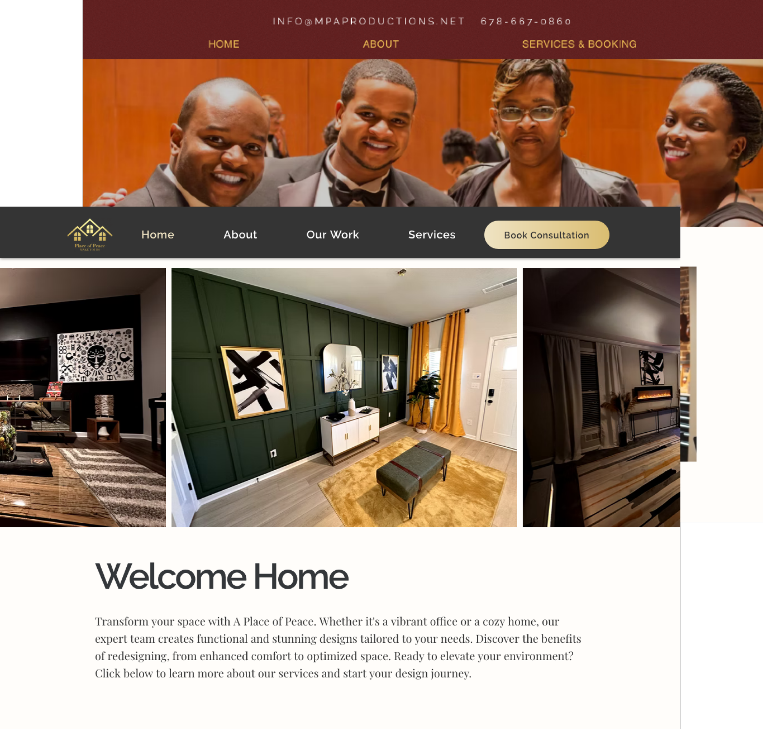 Featured website design project by Envictus