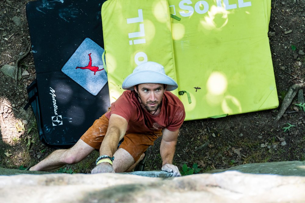 Ryan Wittich on the Warm Up Boulder