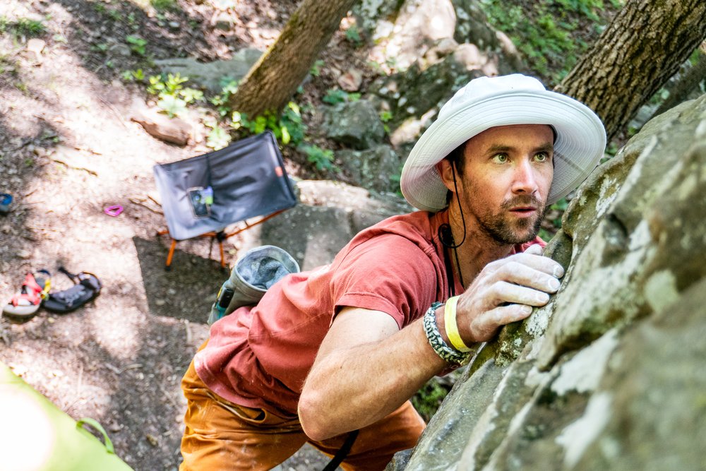 Ryan Wittich on the Warm Up Boulder