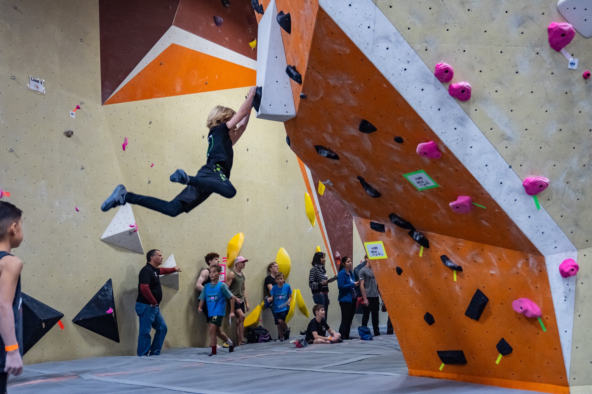  Youth USA Climbing Gateway Boulder Bash 2023 at Upper Limits Chesterfield climbing gym. 