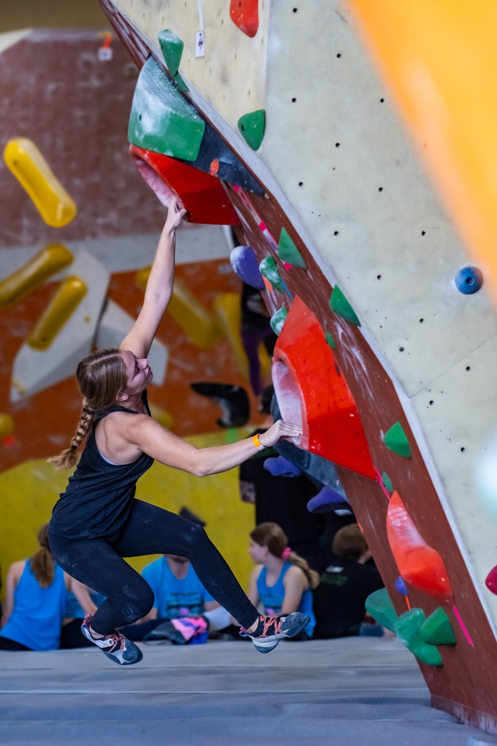  USA Climbing Youth Series Gateway Boulder Bash 2023 at Upper Limits Chesterfield climbing gym. 