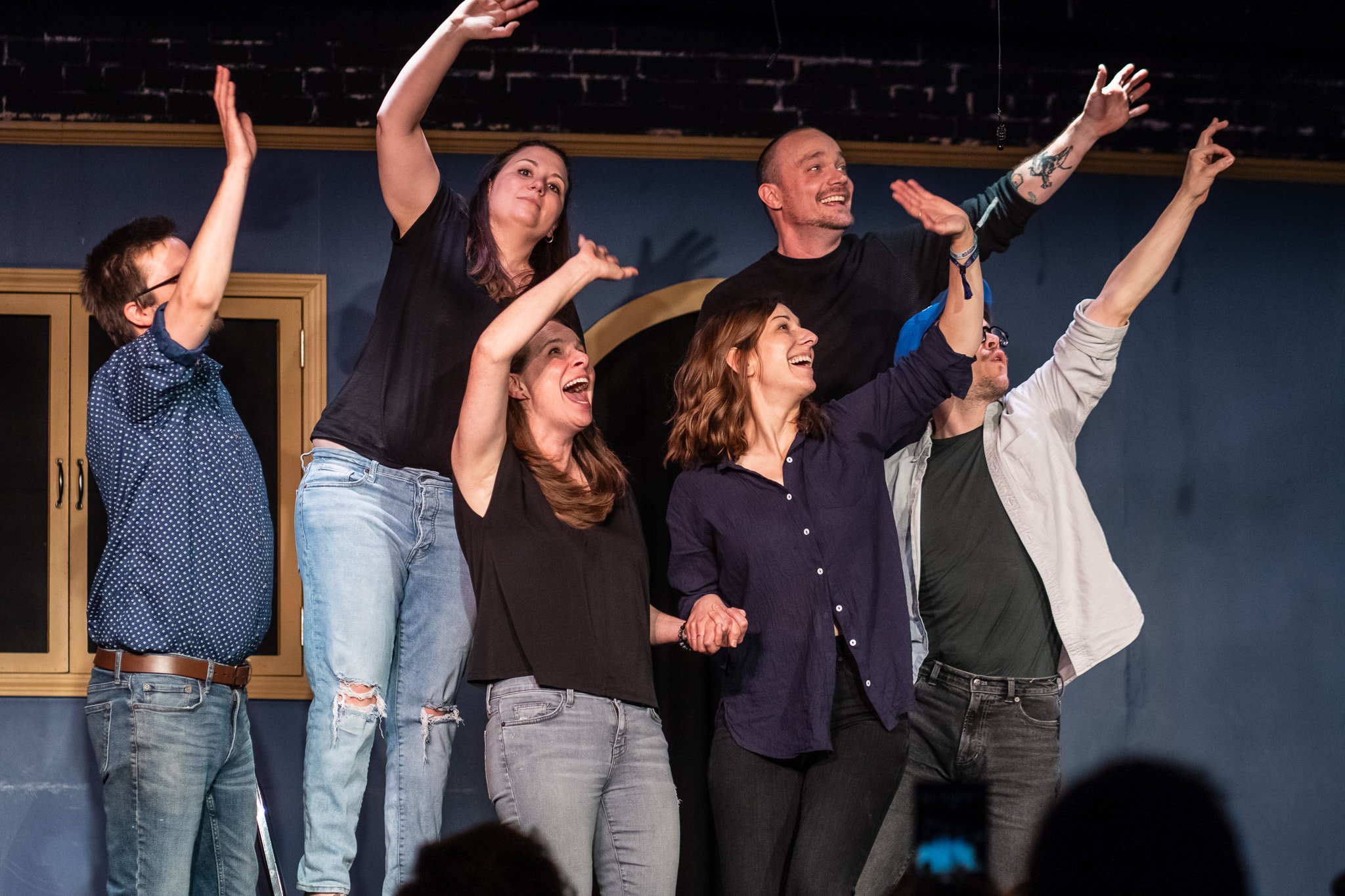 Improv team The One Four Fives performing in Flyover Comedy Festival 2023