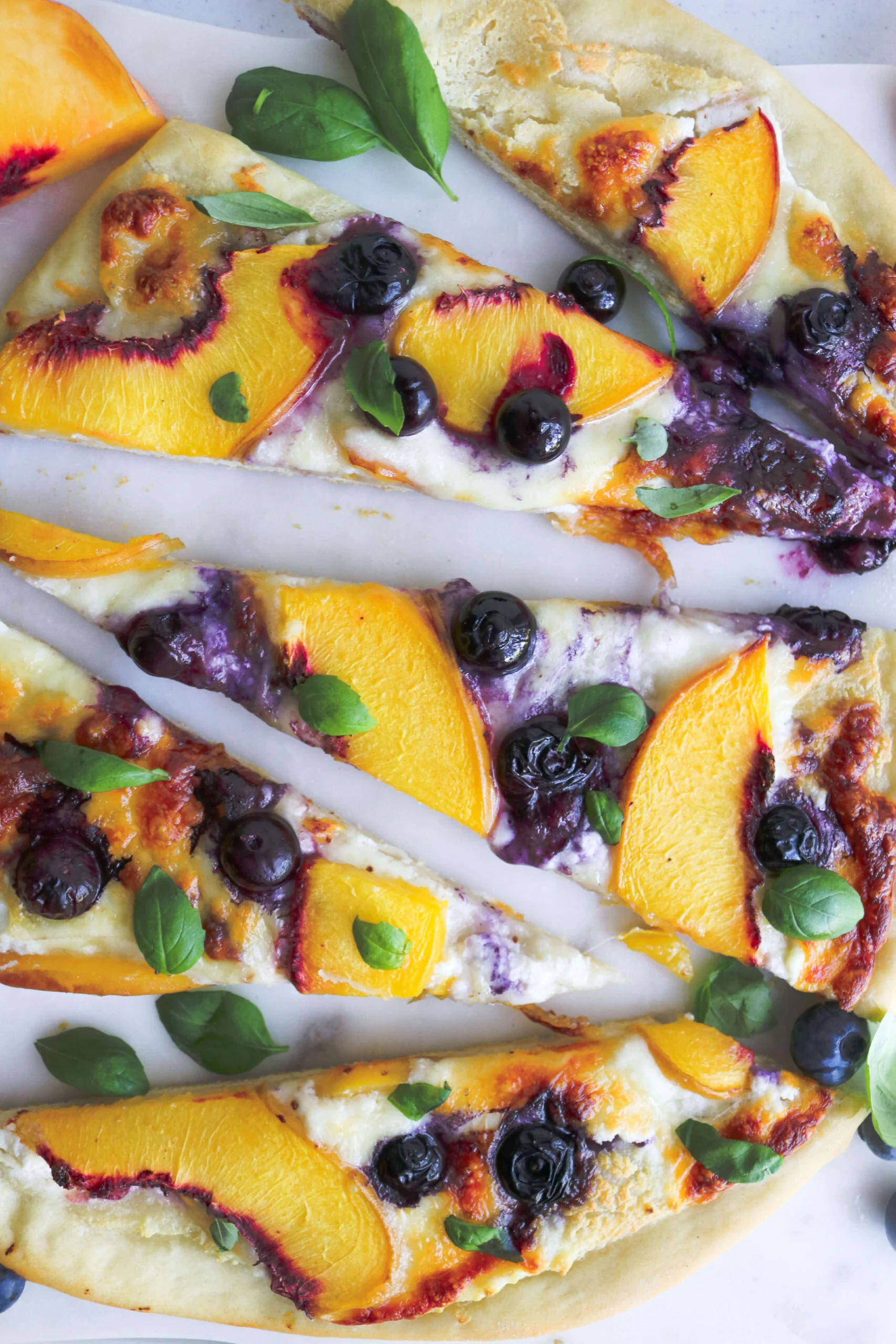 Peach & Blueberry Pizza