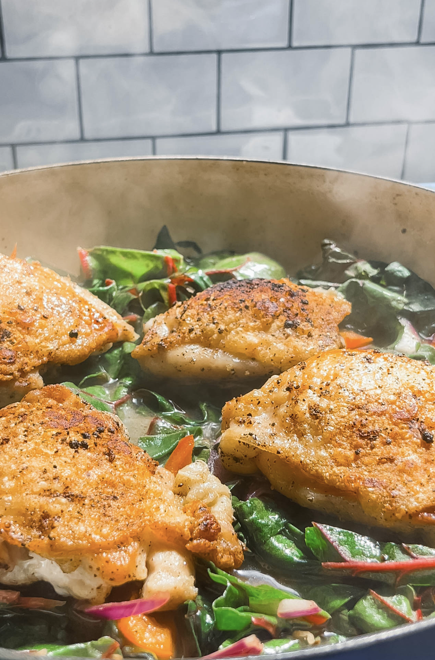 Braised Chicken &amp; Greens