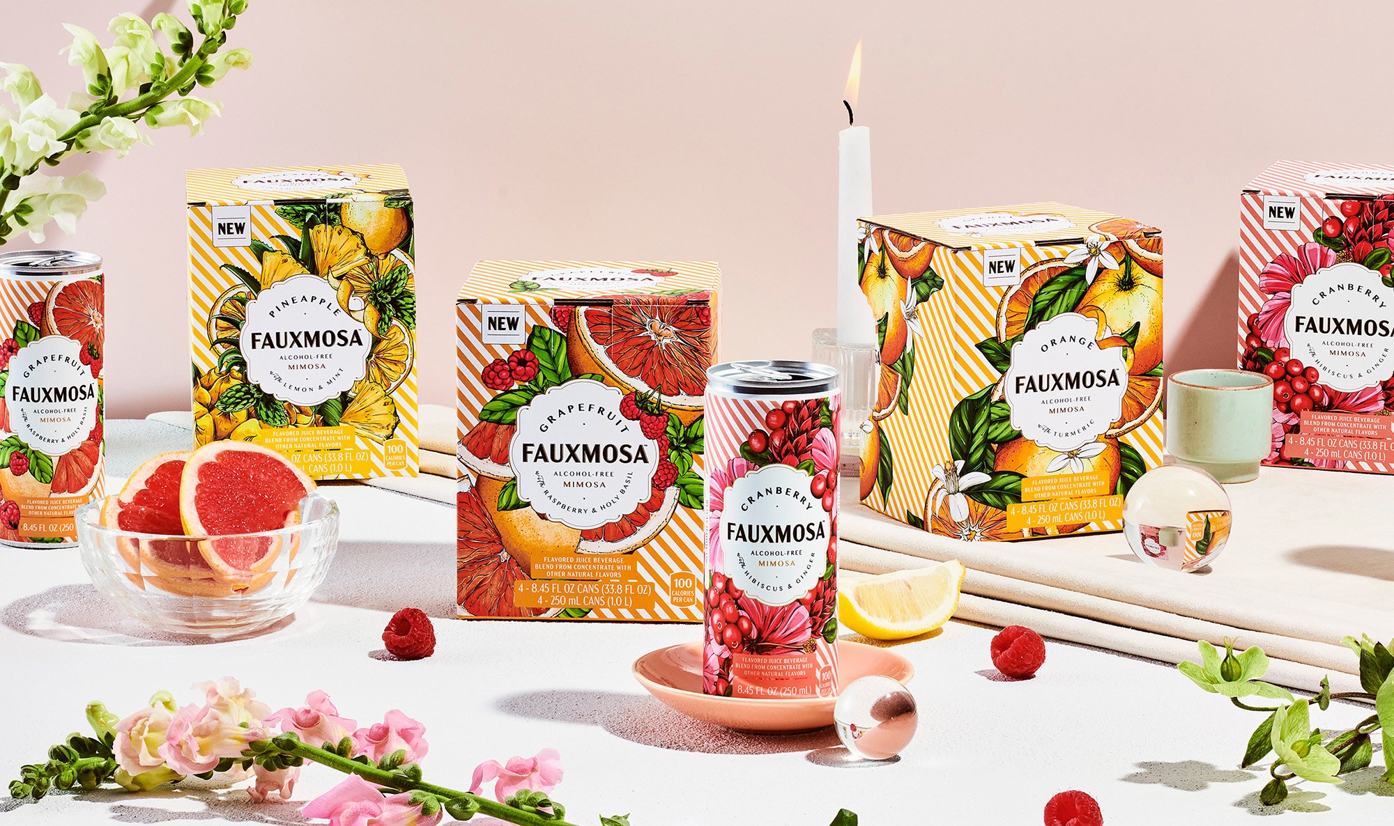 Fauxmosa Packaging Illustration by Maggie Enterrios