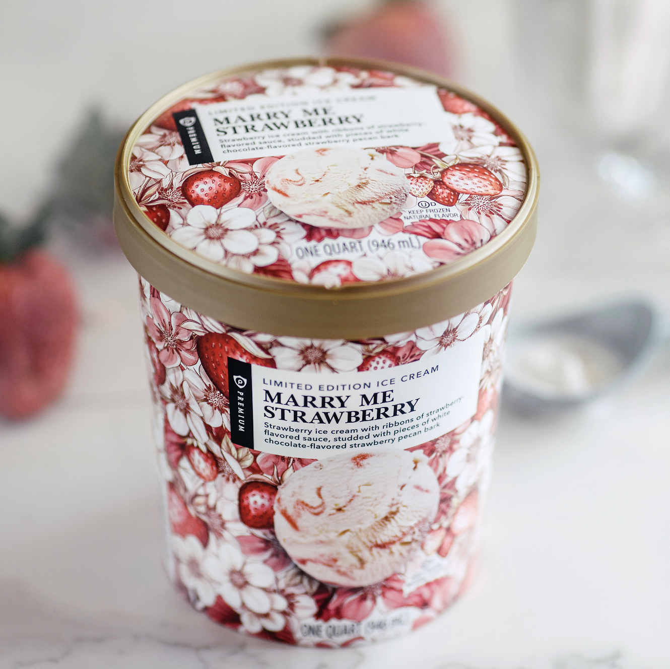 Marry Me Strawberry featuring packaging art by Maggie Enterrios