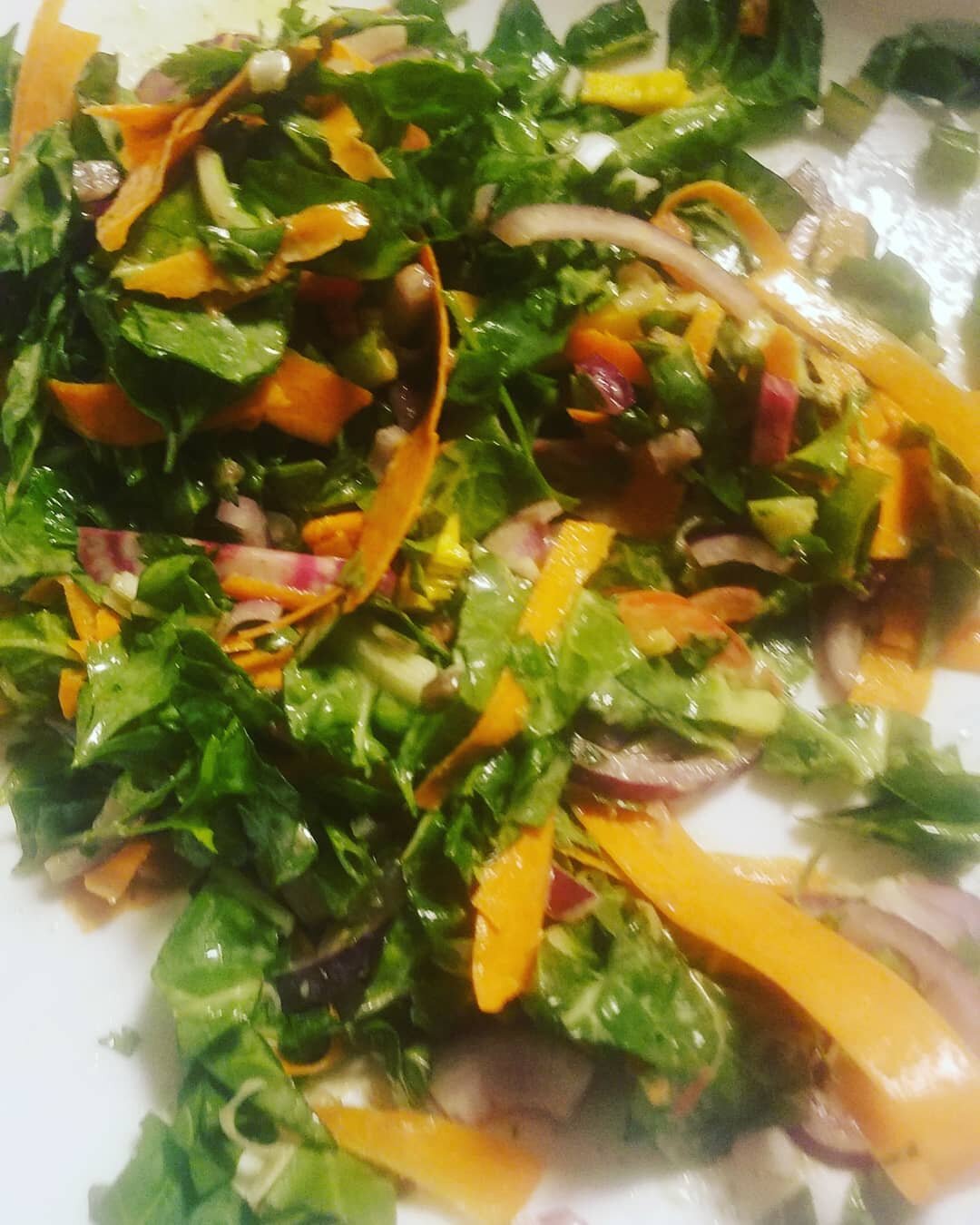 Day 1 Dinner: Salad with green goddess dressing