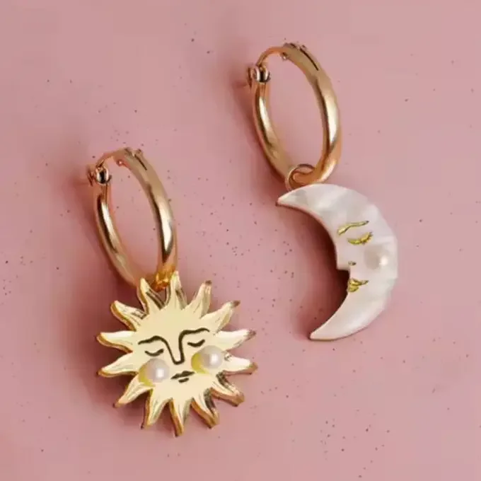 Celestial Hoops - 18K Gold Plated