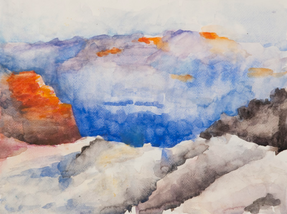 Grand Canyon Morning 2 - Watercolor 24"x22"