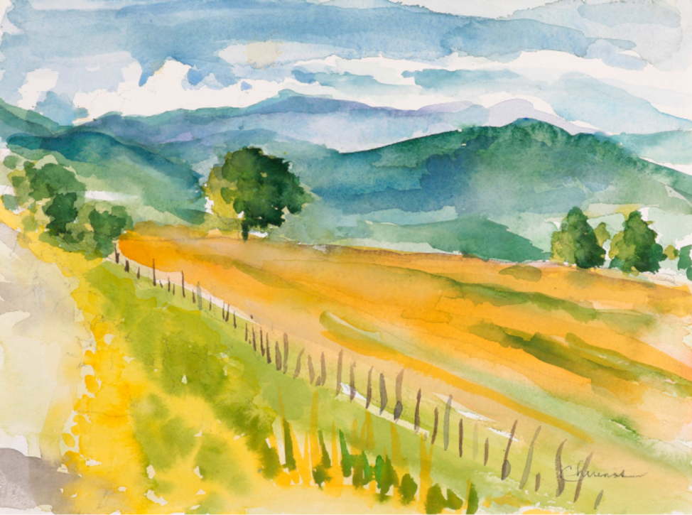 Pecos Wilderness - Watercolor 12"x15" (with frame)