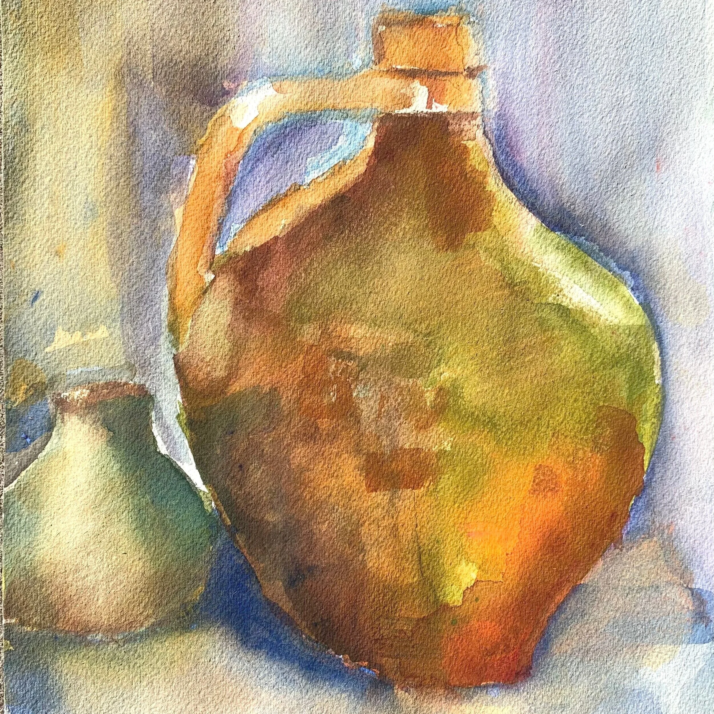 Mexican Vases - Watercolor 9"x10"