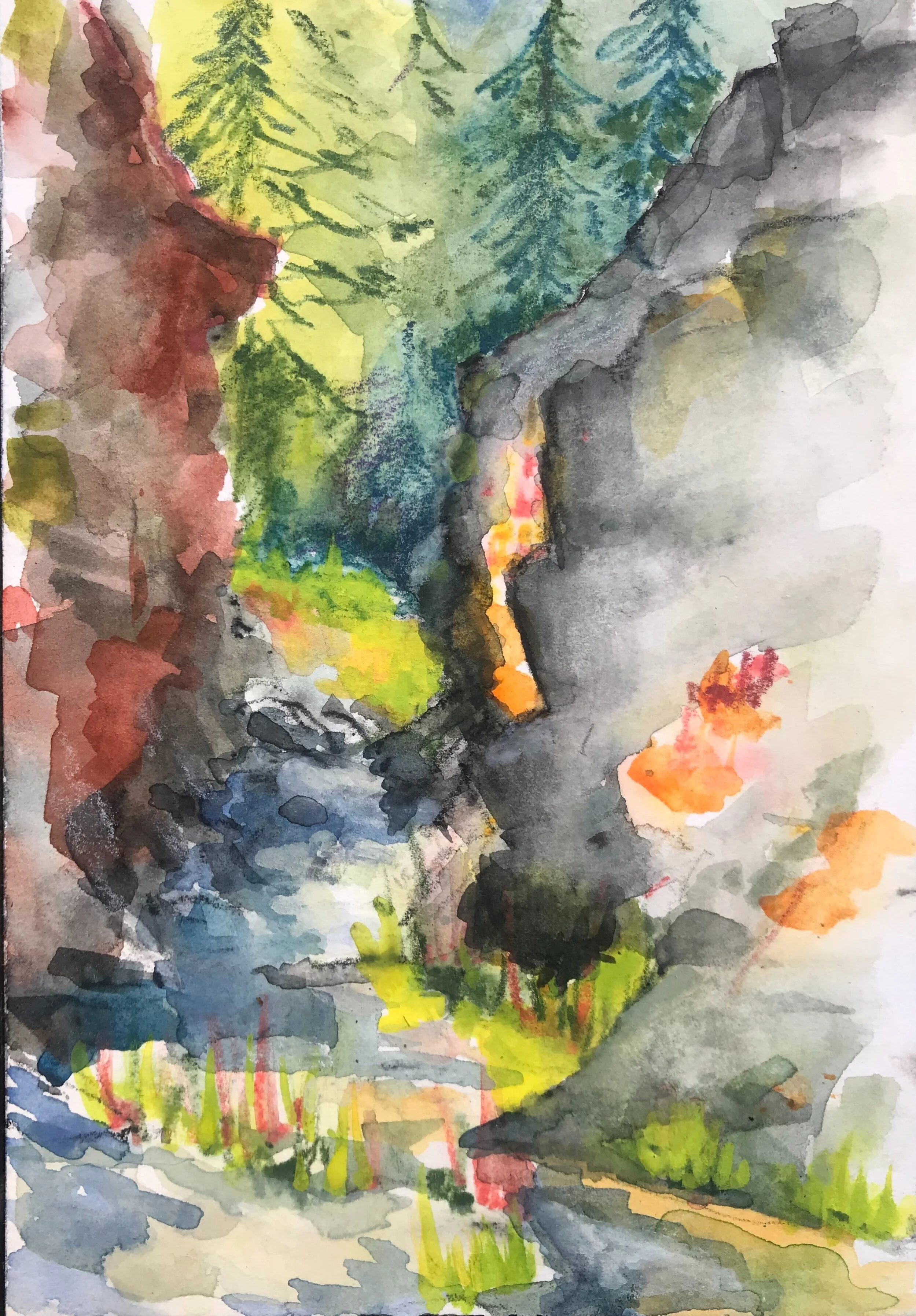 A Magic Place - Watercolor  7.5"x 5.5"