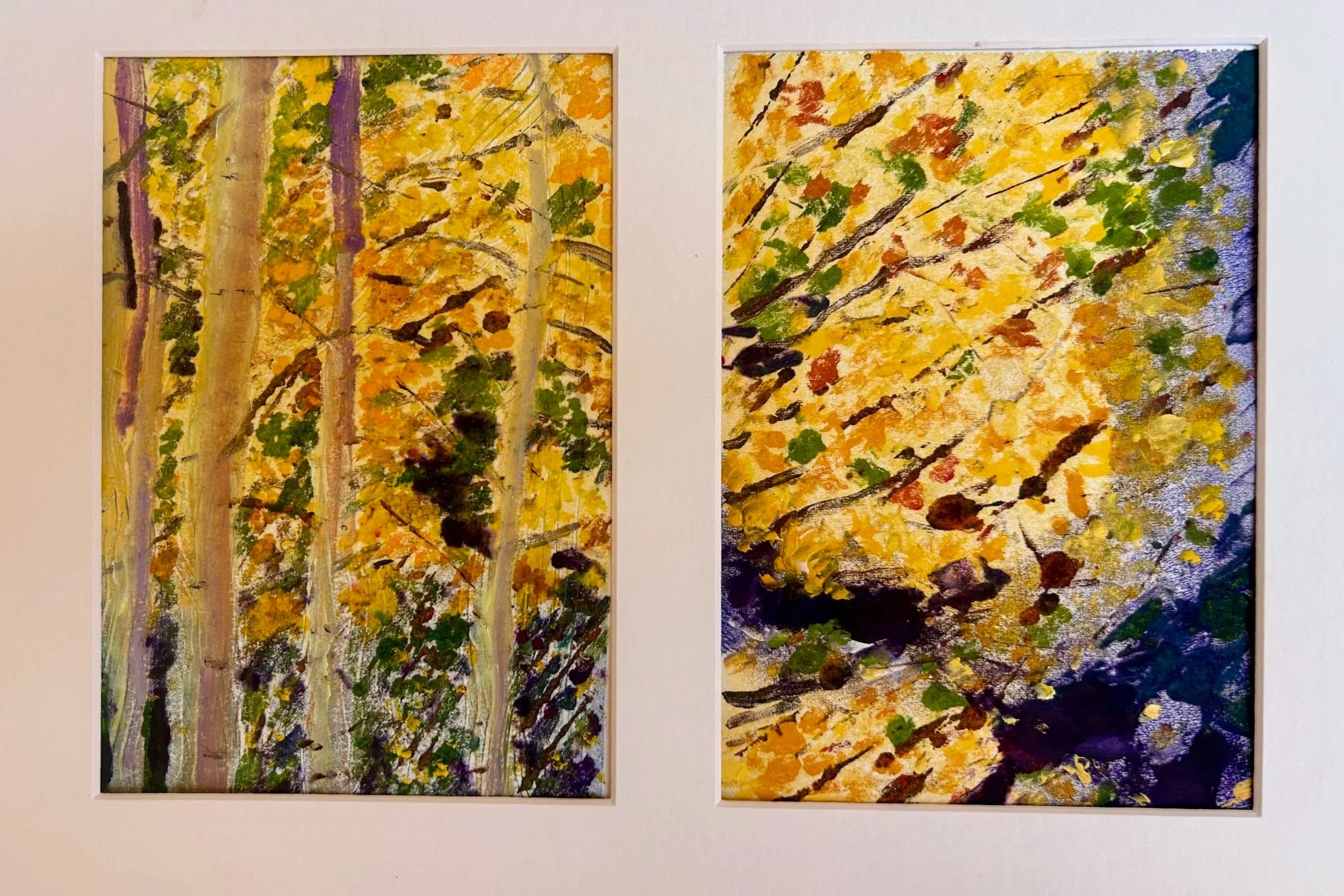 Glow Closer
Mixed media monotype
Size 14"x11  Price: $325
