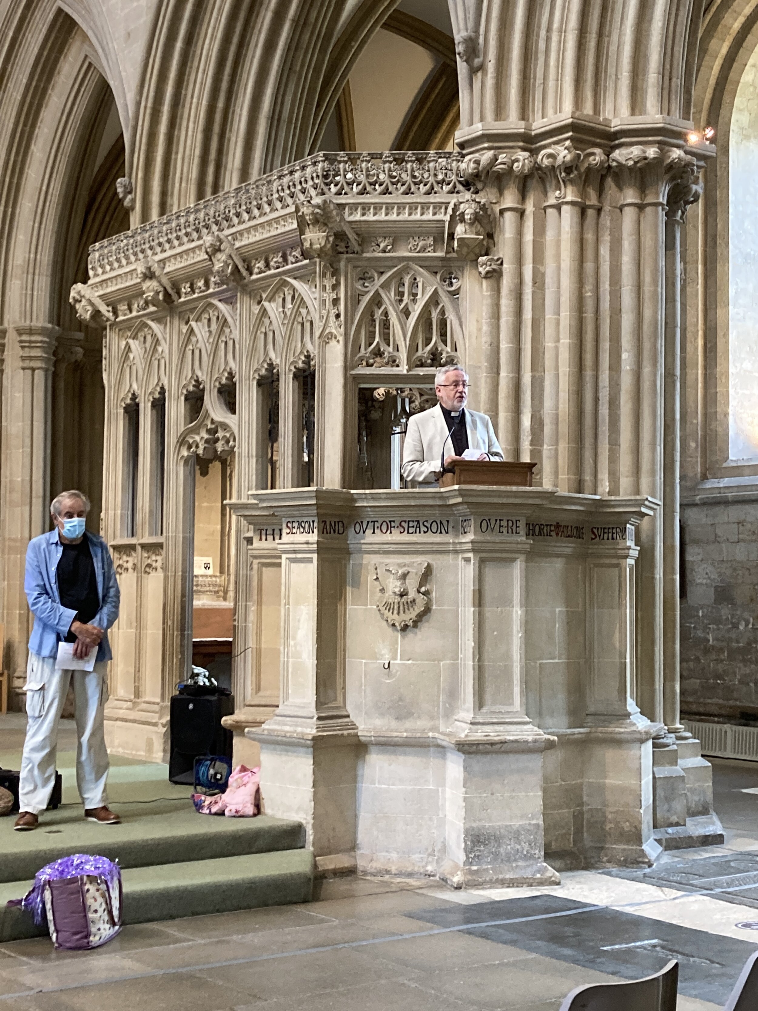 The Dean of Wells Cathedral opening the 2nd Wake Up Wells Community Day