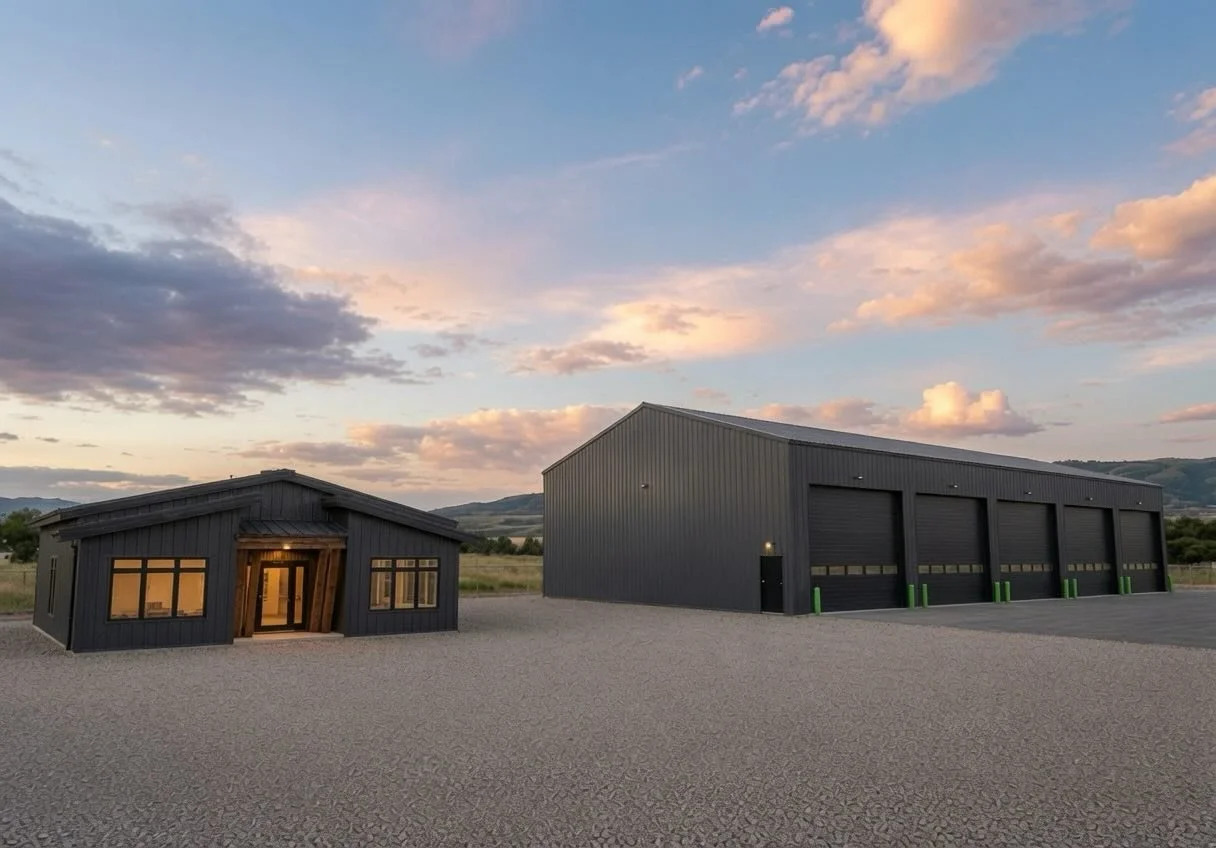 Today we are breaking ground on Phase 2 of a multi-building project for one of our favorite repeat clients @solutionservices_inc
We&rsquo;re kicking things off with the dirtwork and base prep for another one of our custom truck barn designs. This one