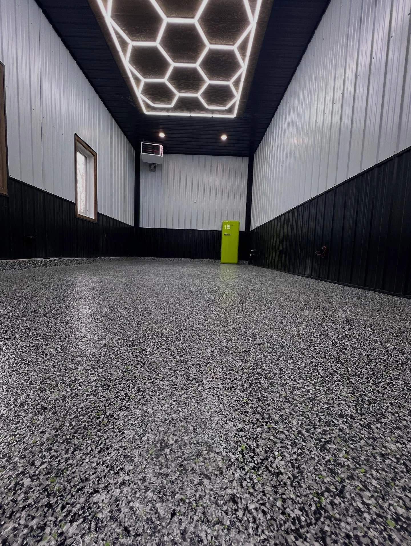 I little place to relax and take it all in! This is what happens when you turn one of your garage bay into a man cave. What a fantastic space this is going to be! 

#mancave #garagefloorcoating #diversedoors #epoxyfloors
#house #home #bright&amp;airy