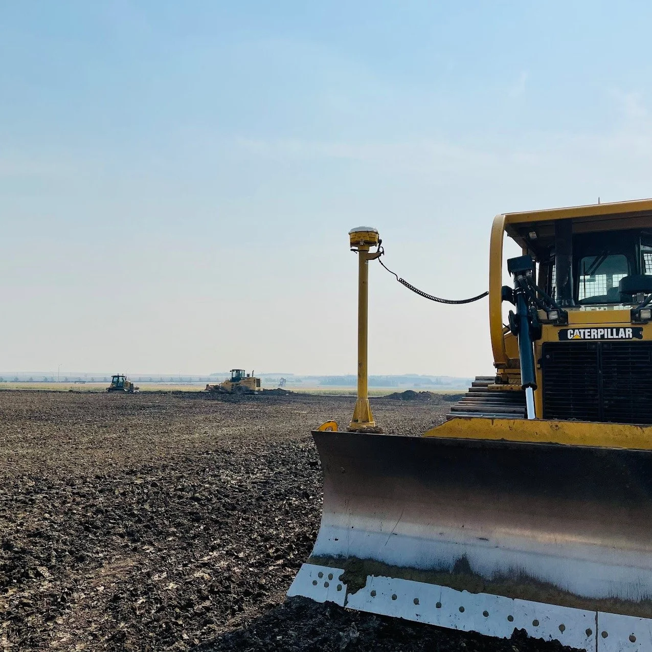Back at it Monday &mdash; dozers on GPS grade control, shaping fresh subgrade. Did you know we oversee commercial yards from design to permitting to final aggregates? Learn more at blackrockhomes.ca.
#GrandePrairie #PeaceCountry #YQU #BlackrockHomesA