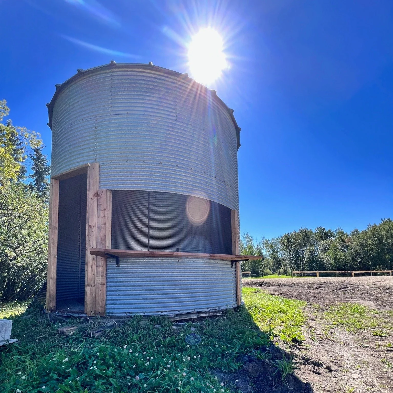 An old grain bin, a wood bar top, and the best seat on the acreage &mdash; meet the Grainery Bar! 

See what's possible at blackrockhomes.ca.
#GrandePrairie #PeaceCountry #YQU #BlackrockHomesAB #AcreageLiving #DesignBuild #BuildersOfInsta #AlbertaLif