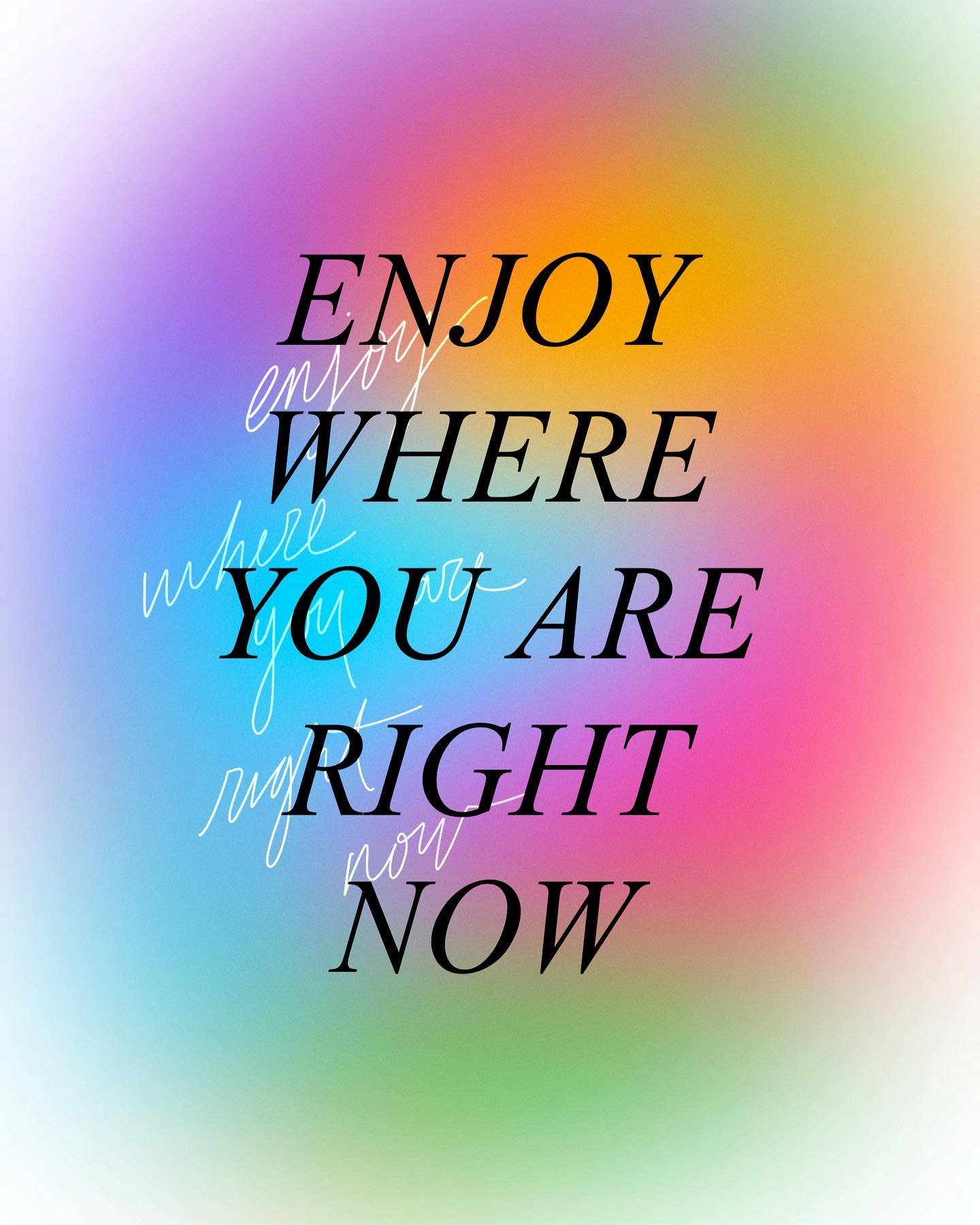 Enjoy where you are right now 🌈🦋💖

Some colorful motivation to start your week, let&rsquo;s make it a good one!
