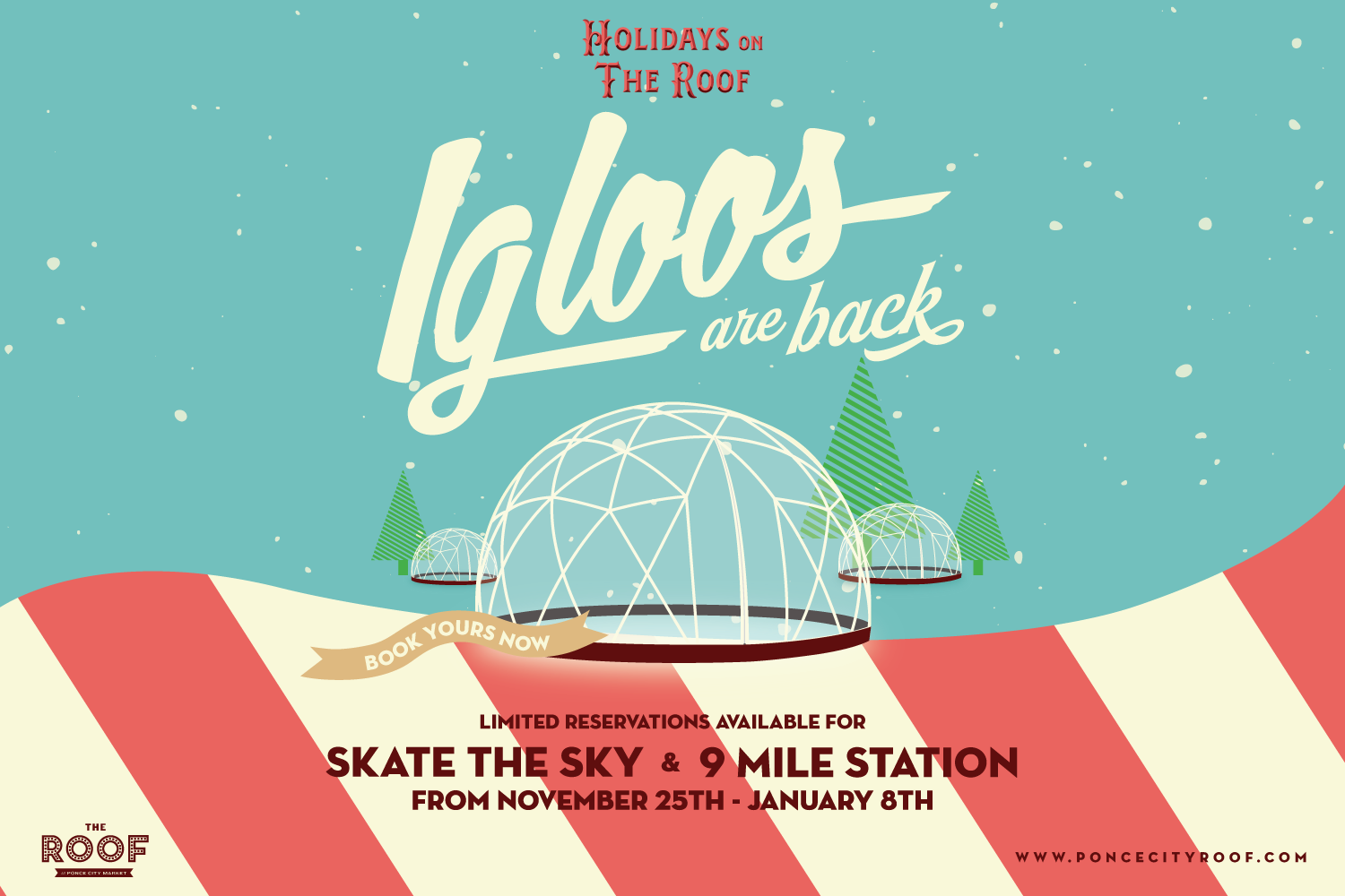 Igloos on the roof — Ponce City Market