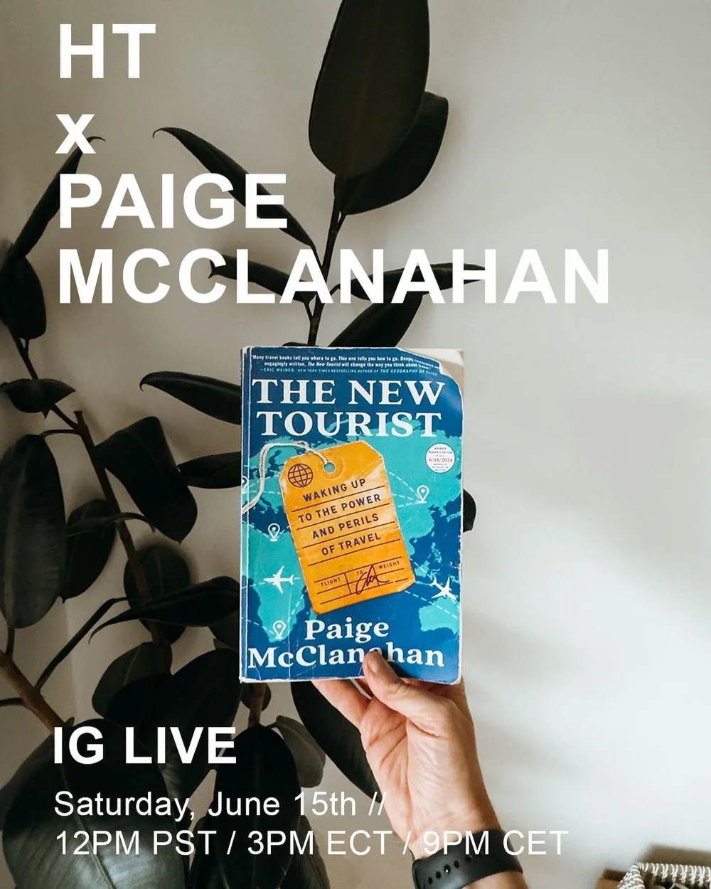 Tomorrow it&rsquo;s on: come say hi while we catch up with @paigemcclanahan on IG Live! We&rsquo;re covering her book &ldquo;The New Tourist&rdquo; and all things in between. Midday for North America, evening for the rest of us in Europe!🕺🏽🥂📚

Ha
