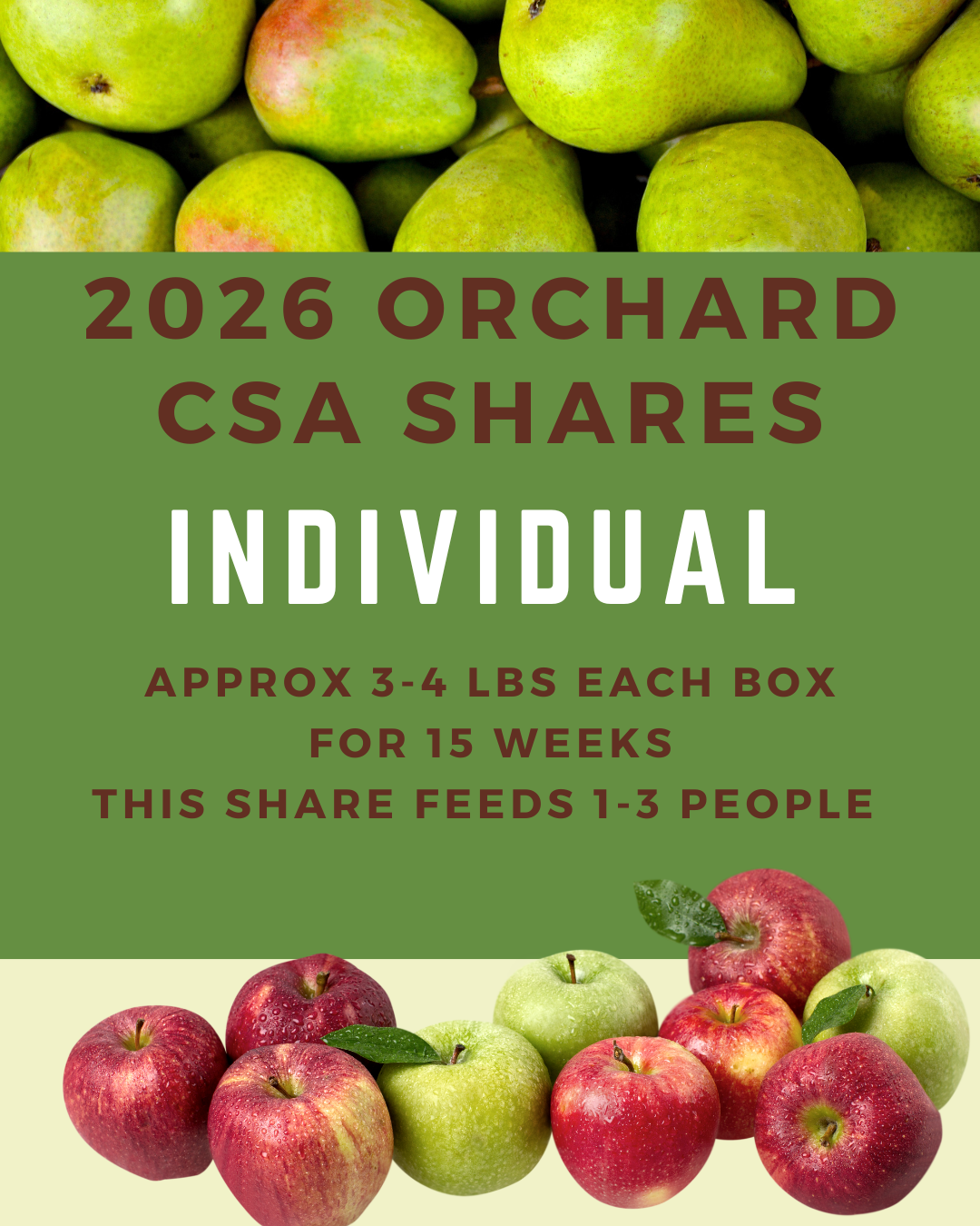 Orchard CSA Payment: Individual Size